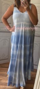 Lux Tie Dye Maxi Dress - Sky Blue
