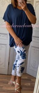 Magic Stretch Joggers - Floral - White