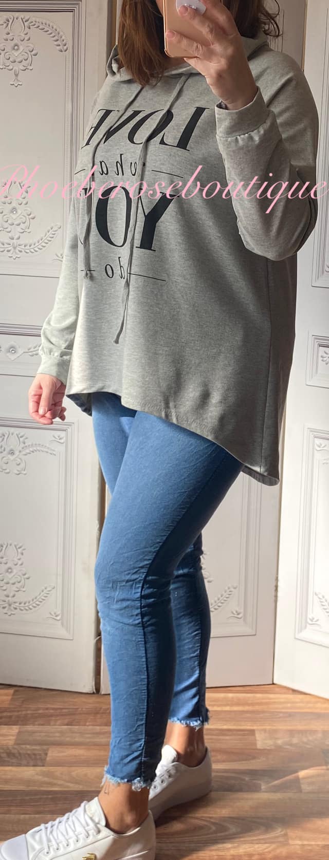Do What You Love - Logo Hooded Top - Grey