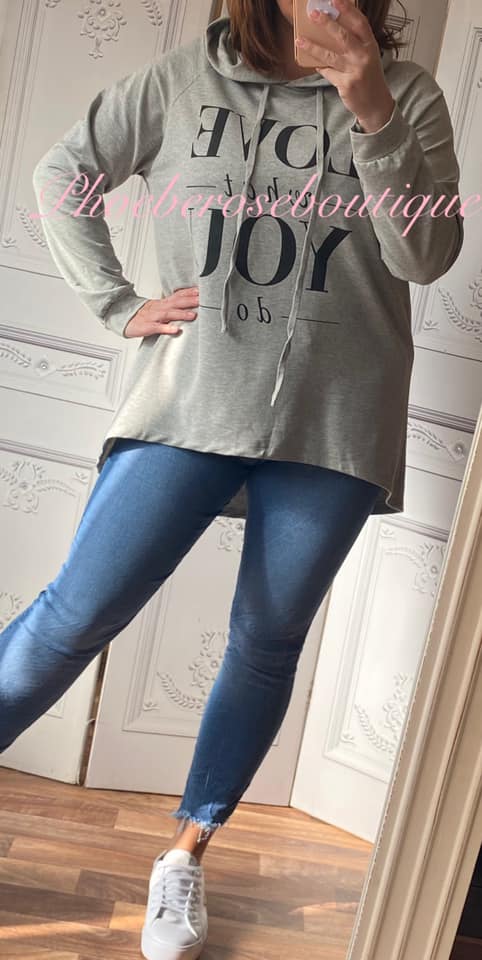 Do What You Love - Logo Hooded Top - Grey