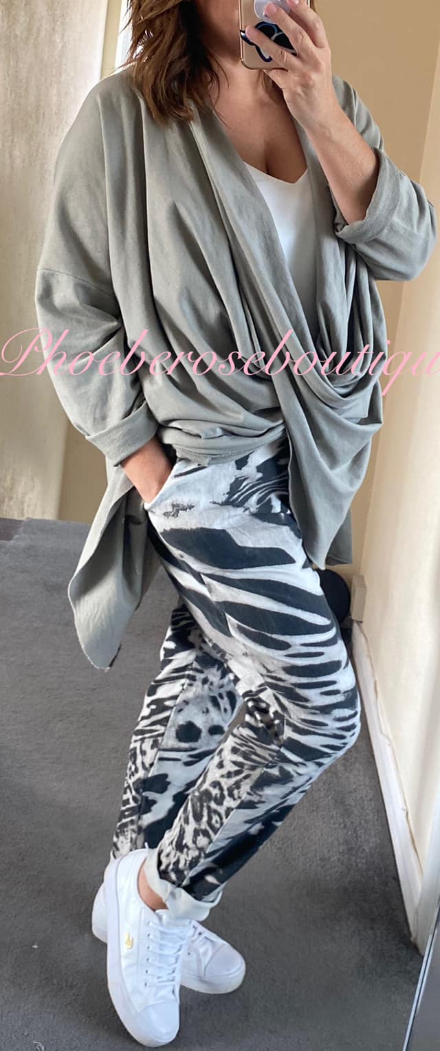 Magic Stretch Trousers Animal Print - Beige - Image 3