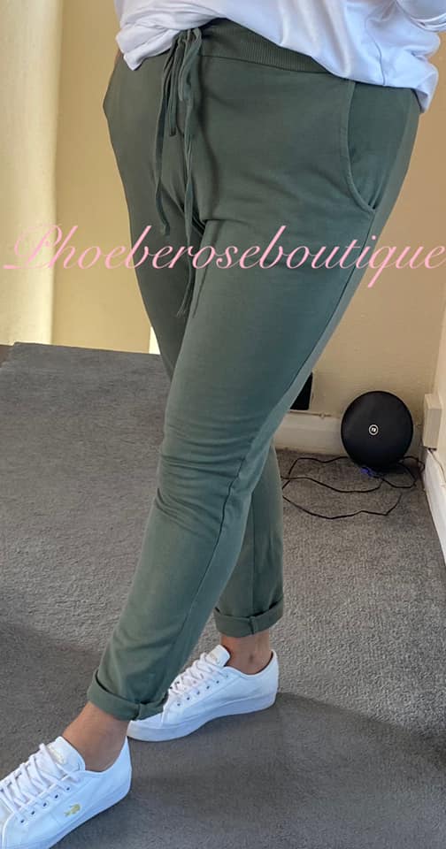 Soft Sweat Stretch Joggers - Khaki