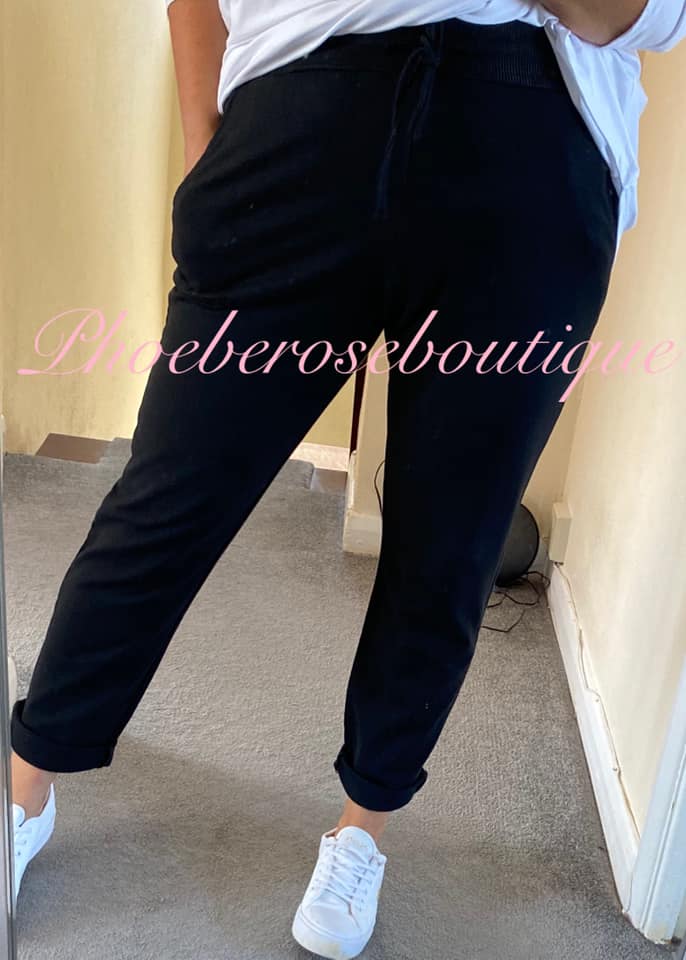 Soft Sweat Stretch Joggers - Black