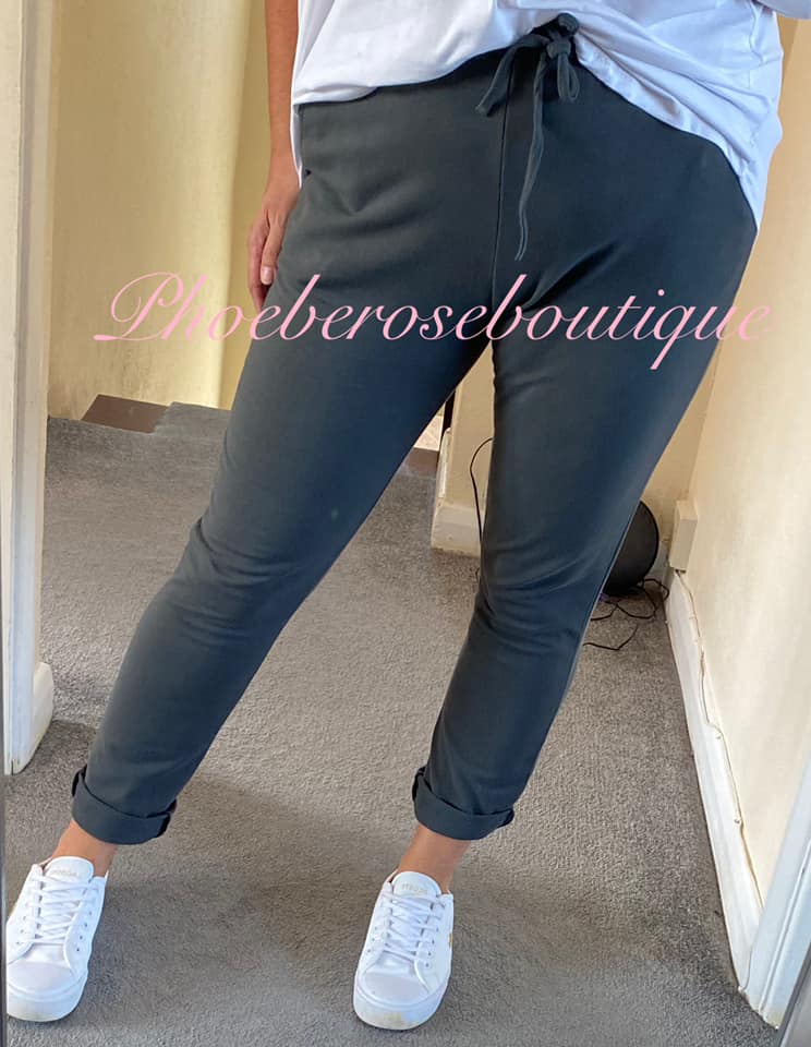 Soft Sweat Stretch Joggers - Dark Grey
