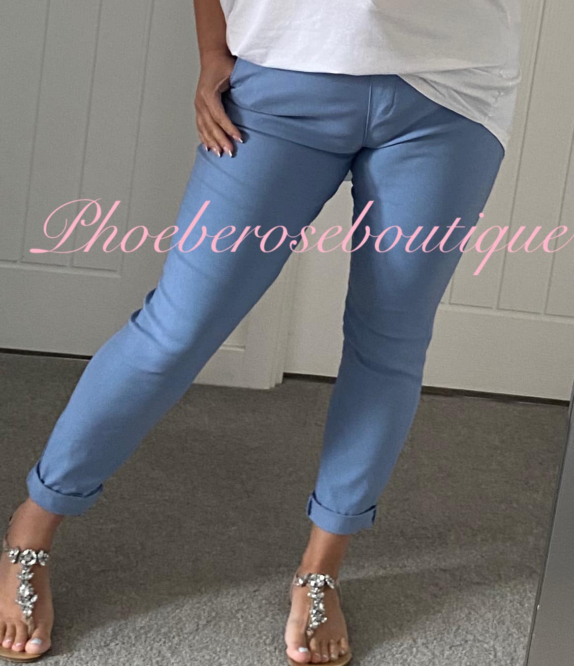 Magic Stretch Trousers - Cornflower Blue