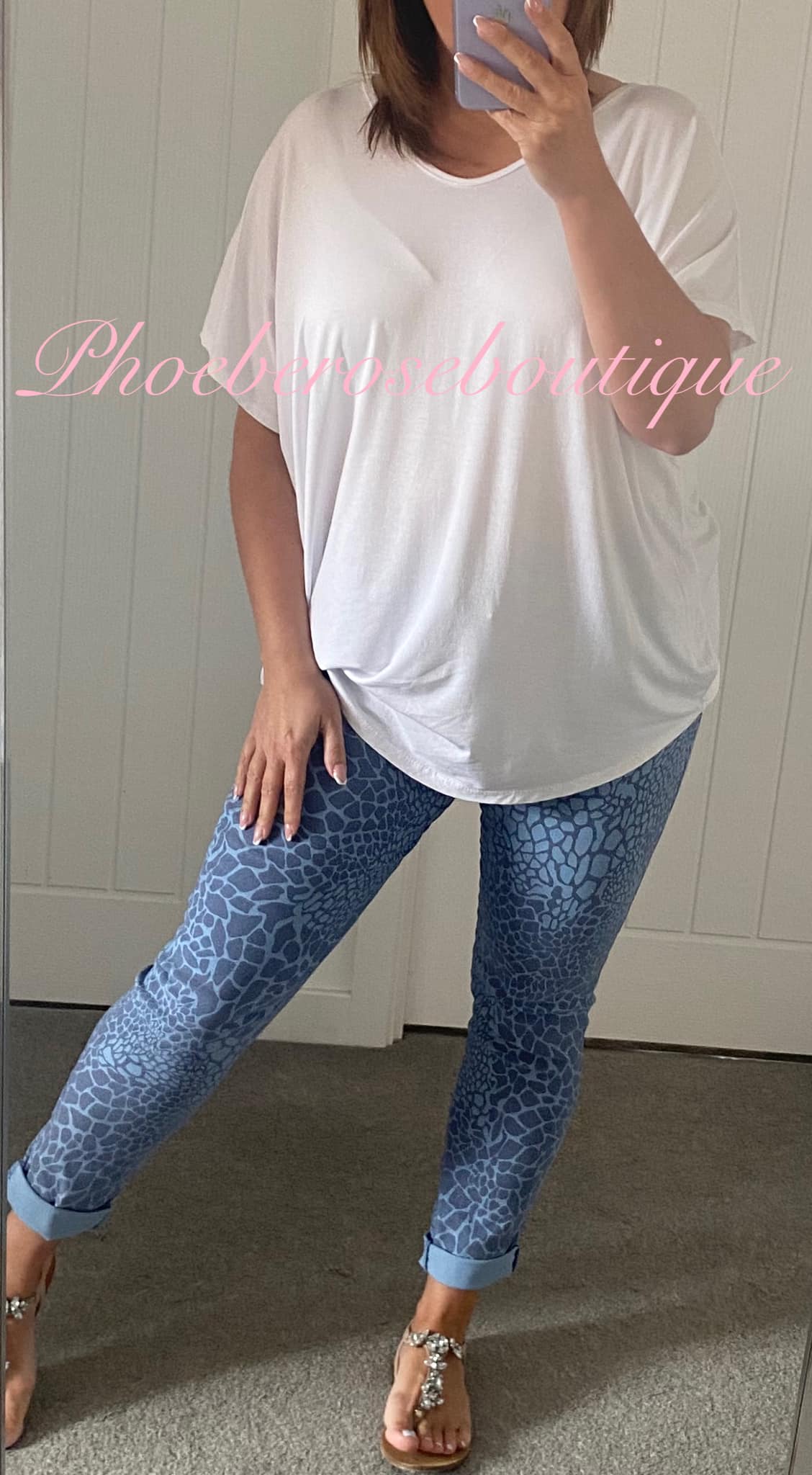 Giraffe Magic Stretch Trousers - Denim Blue - Image 3