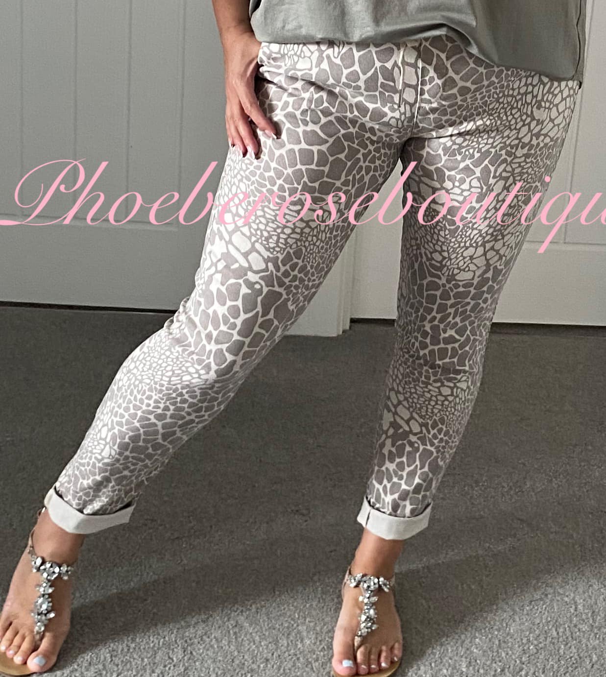 Giraffe Magic Stretch Trousers - Soft Mocha