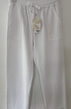 Pocket Straight Leg Magic Trousers - White
